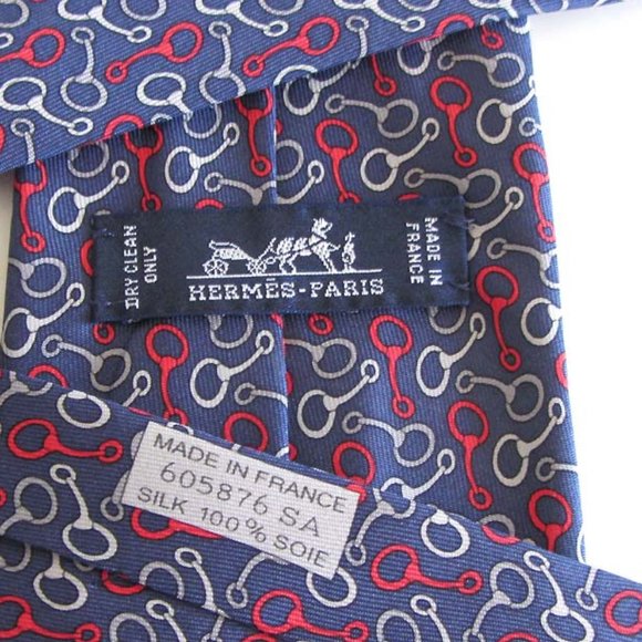new HERMES 605876 SA Equestrian print silk tie France - Picture 6 of 6